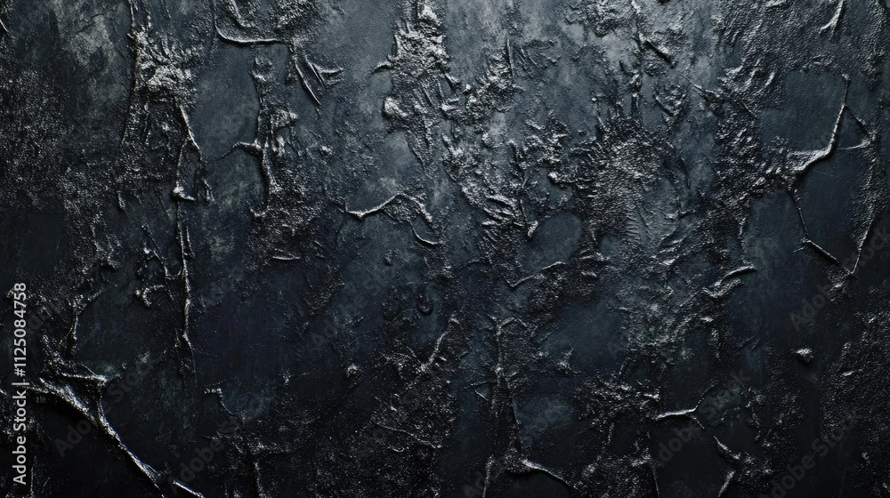 Fototapeta premium Textured black background featuring deep grooves and a rugged surface.
