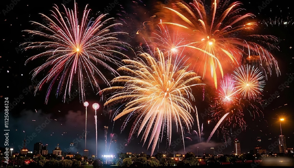 Backgrounds of holiday fireworks with sparks. Generated with AI.
Backgrounds of holiday fireworks with sparks. Generated with AI.