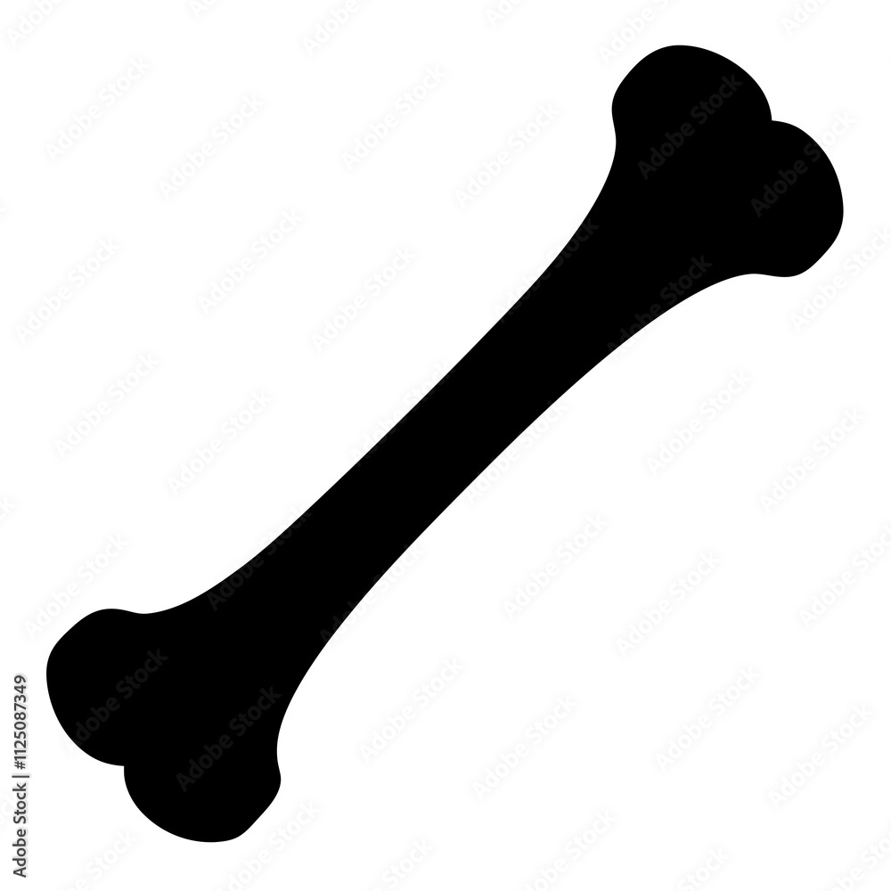 A simple dog bones silhouette art & Black shape bone design vector illustration. Bones elements icon vector A simple dog bones silhouette art & Black shape bone design vector illustration. Bones elements icon vector