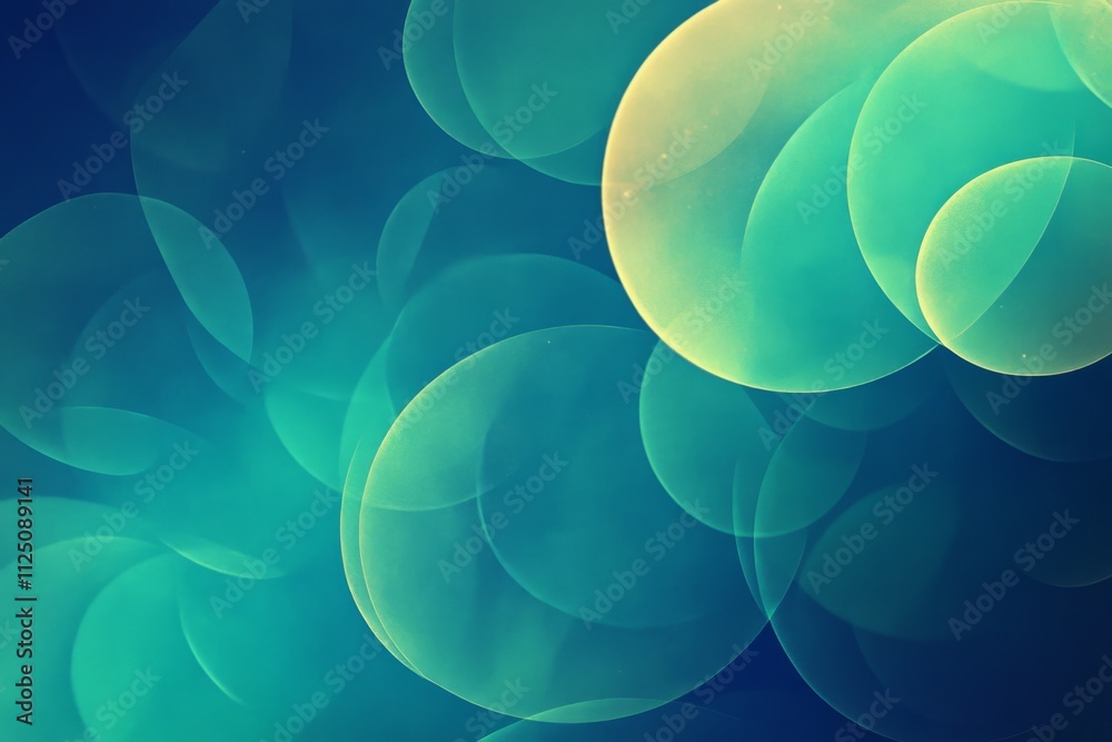 Soft, overlapping circles in teal and green hues create a dreamy, abstract background, perfect for projects needing a touch of ethereal beauty Soft, overlapping circles in teal and green hues create a dreamy, abstract background, perfect for projects needing a touch of ethereal beauty