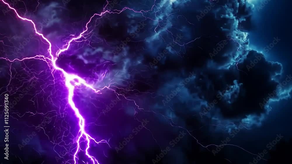 Dynamic Purple Lightning Frame with Electric Energy and Dramatic Atmospheric Effects Dynamic Purple Lightning Frame with Electric Energy and Dramatic Atmospheric Effects