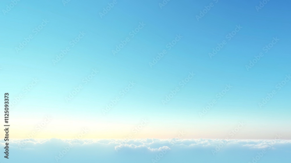 Soft Gradient of a Clear Blue Sky from Deep Azure to Pale Cerulean