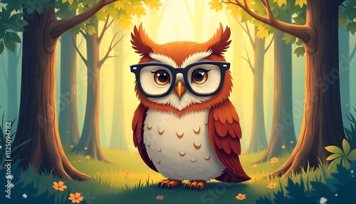 great horned owl in the forest