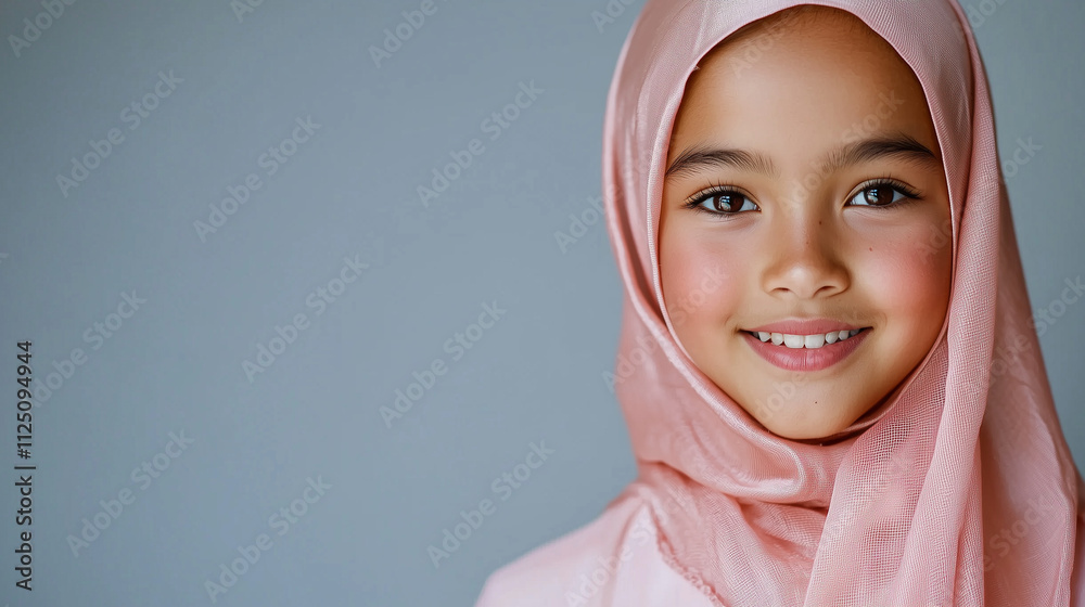 Young Asian Muslim Woman with Headscarf and Radiant Smile Young Asian Muslim Woman with Headscarf and Radiant Smile