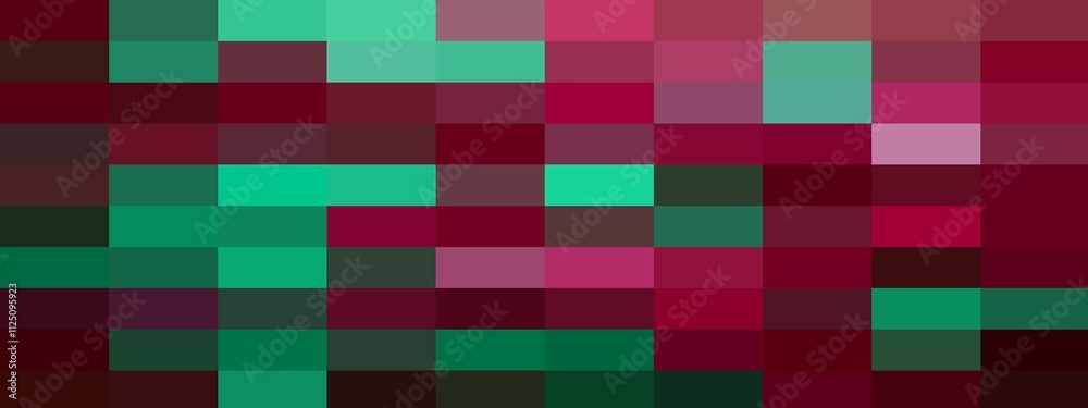 Fototapeta premium colorful green red pixelate rectangular grid pixels christmas colors abstract mosaic pattern background