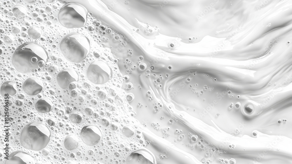 Blurred Water Surface with Bubbles and Gentle Ripples Blurred Water Surface with Bubbles and Gentle Ripples