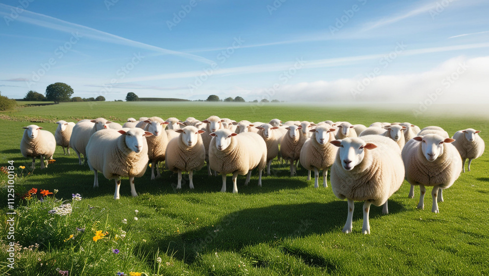 Obraz premium Sheep on pasture
