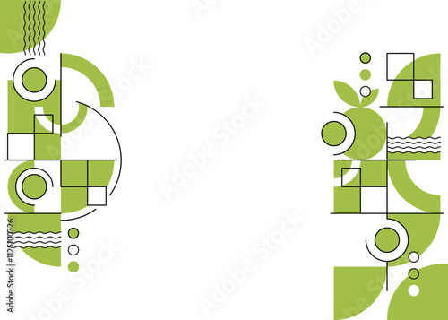 Slideshow or report template, ecology thread. Left and right margins of layout