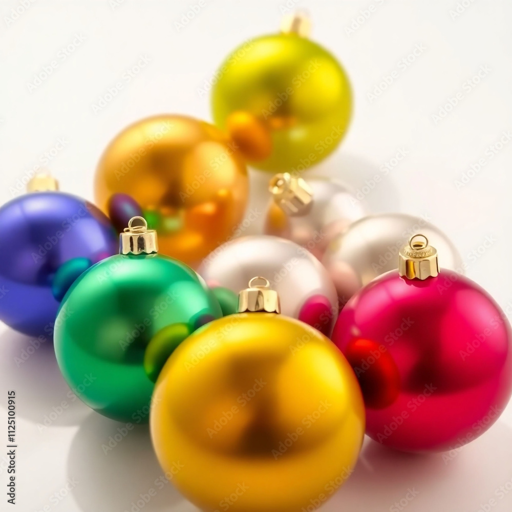 Set of colored Christmas balls isolated on transparent background Set of colored Christmas balls isolated on transparent background