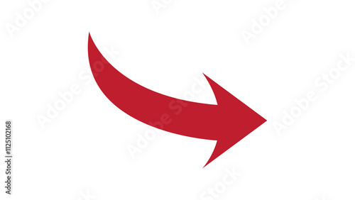 Free Download red right curve arrow icon - GFXLoad