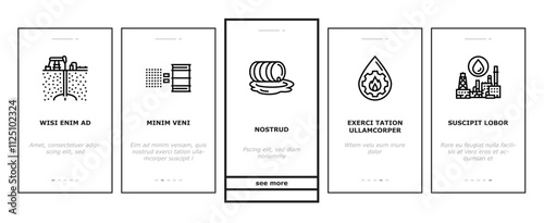 oil industry factory plant onboarding mobile vector refinery energy, production power, pipe environment, chemical, fuel, worker engineer oil industry factory plant illustrations