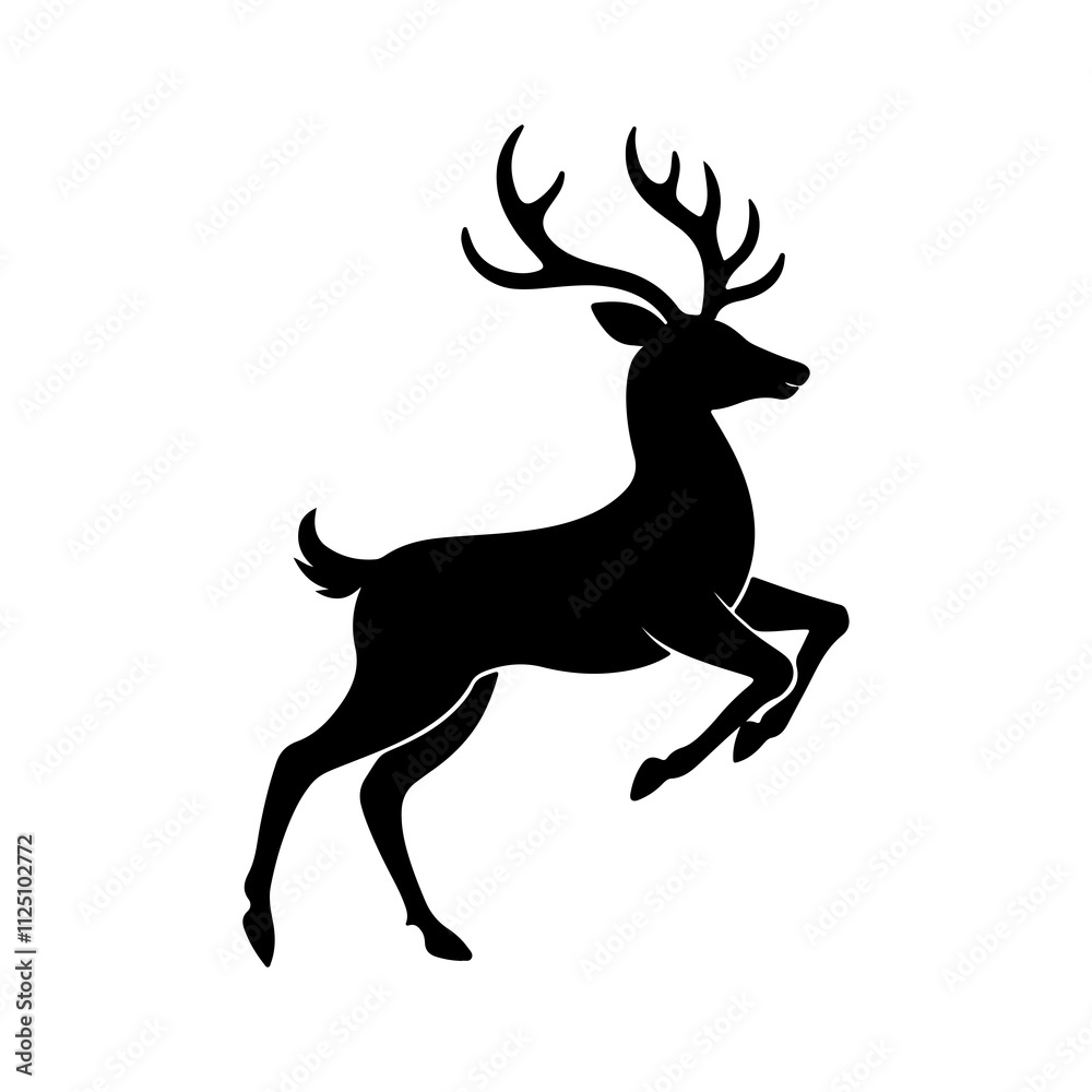 Deer Antler Silhouette Vector Illustration for Rustic and Equestrian Designs. Deer Antler Silhouette Vector Illustration for Rustic and Equestrian Designs.