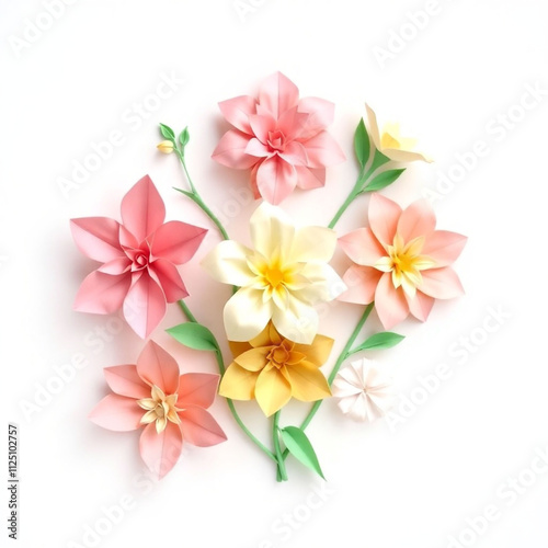 Wallpaper Mural Set of different beautiful flowers on white background. Banner design Torontodigital.ca