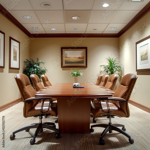 a basic room executive board room with New Heather colored carpet chair, rail crown molding not too fancy also floor molding we are going with two tone paint underneath the chair rail.