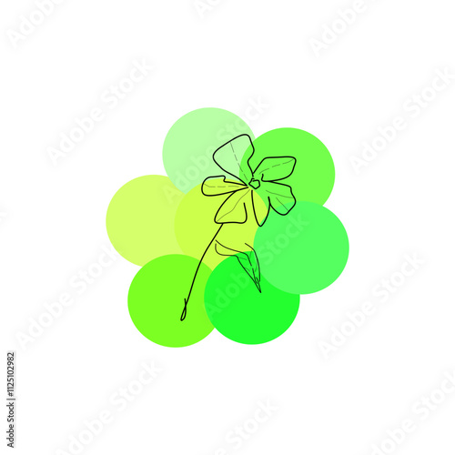 Illustration of plant flower minimal design 