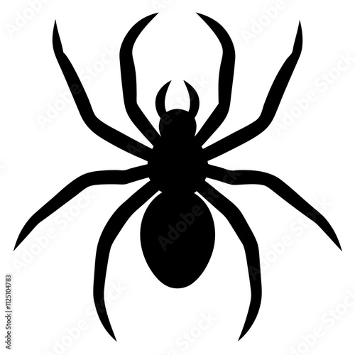 Black spider animal silhouette & Spider vector illustration. Spider elements icon vector