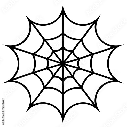 Black creepy spider web net silhouette art and spider web vector illustration. Spiderweb elements icon vector.