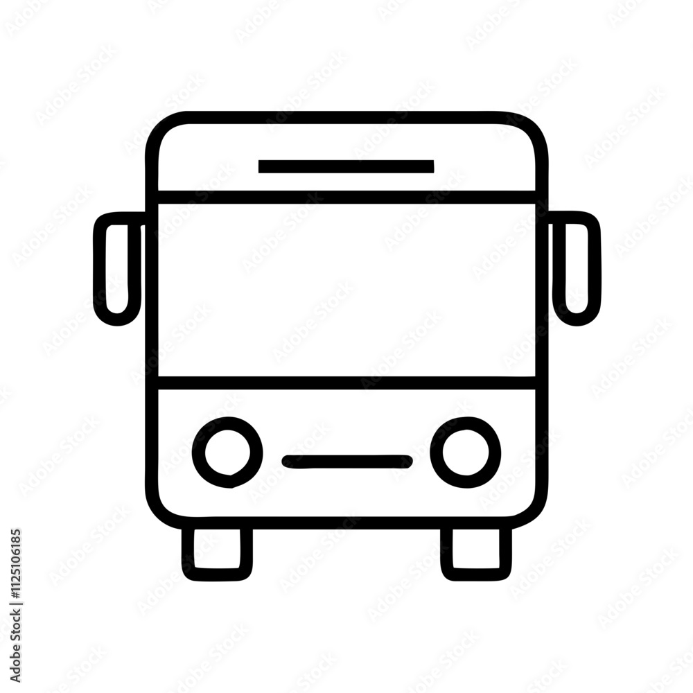 bus icon, travel vector icon, tourism vector illustration - black outline icon of bus symbolizing travel, tourism, and vacation in simple design. bus icon, travel vector icon, tourism vector illustration - black outline icon of bus symbolizing travel, tourism, and vacation in simple design.