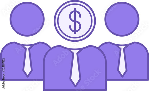 Colored Investor Icon. Vector Illustration. Person or Organization Investing Capital for Profit. Stock Market Concept