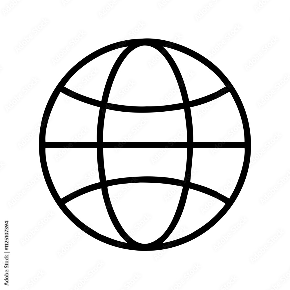 world globe icon, travel vector icon, tourism vector illustration - black outline icon of world globe symbolizing travel, tourism, and vacation in simple design. world globe icon, travel vector icon, tourism vector illustration - black outline icon of world globe symbolizing travel, tourism, and vacation in simple design.