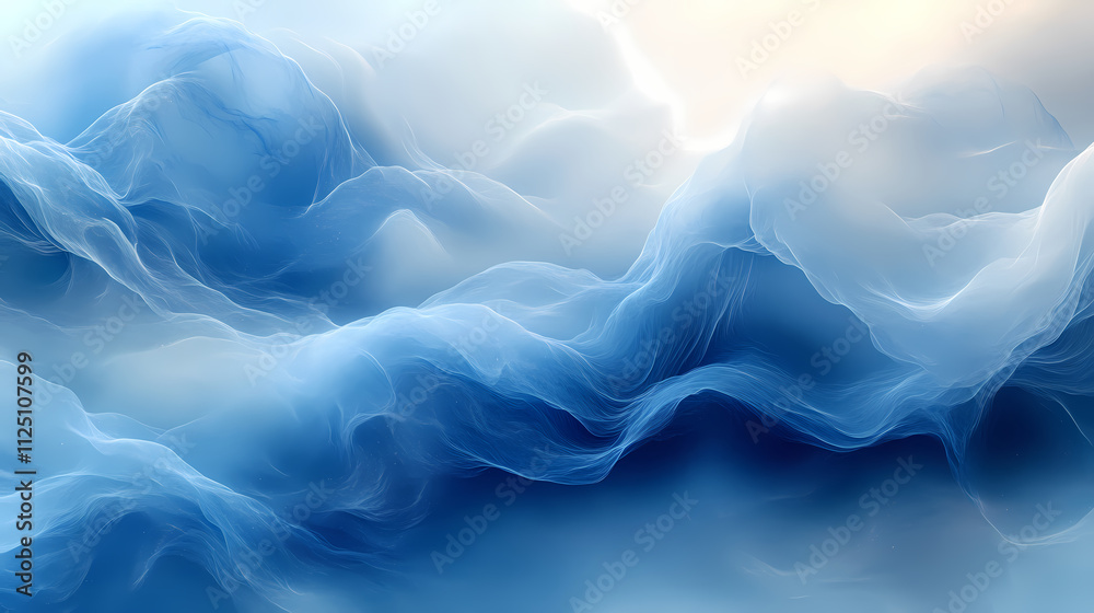 Fototapeta premium A blue and white gradient background with a dreamy effect.