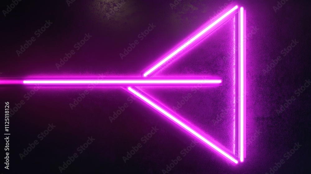 A vibrant neon pink arrow design, adding a modern and dynamic touch to any space. A vibrant neon pink arrow design, adding a modern and dynamic touch to any space.