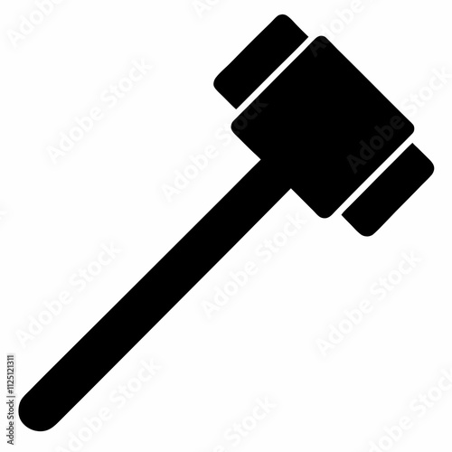 a simple Hammer black silhouette vector illustration