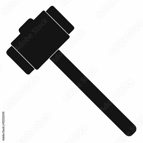 a simple Hammer black silhouette vector illustration