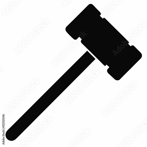a simple Hammer black silhouette vector illustration
