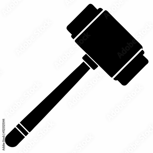 a simple Hammer black silhouette vector illustration