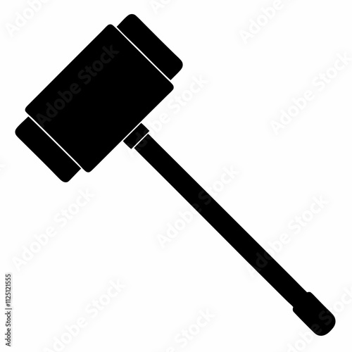 a simple Hammer black silhouette vector illustration