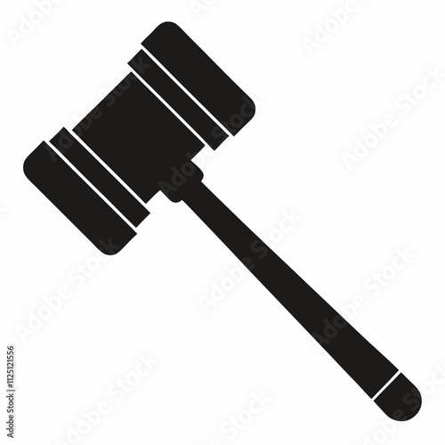 a simple Hammer black silhouette vector illustration
