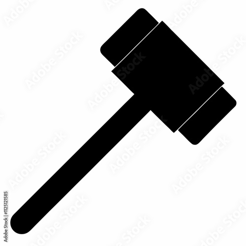 a simple Hammer black silhouette vector illustration