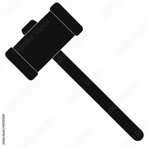 a simple Hammer black silhouette vector illustration