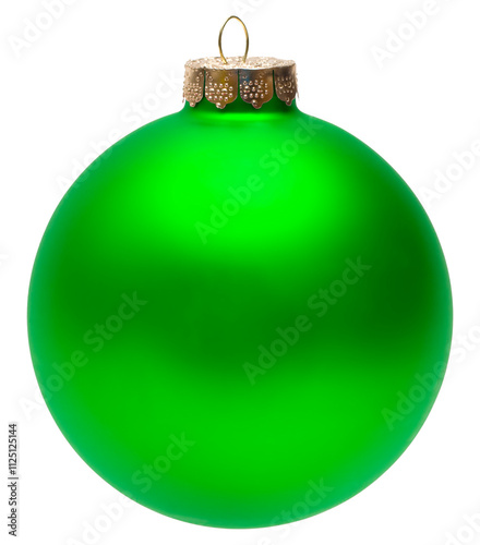 A green Christmas ball ornament.