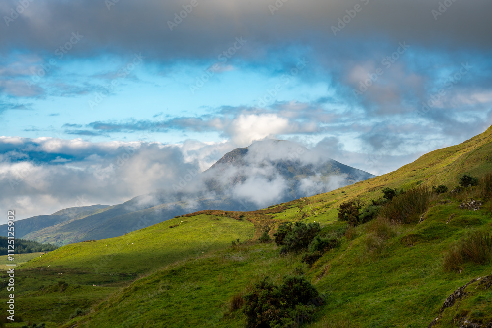 Welsh mountain top shrouded in mist Welsh mountain top shrouded in mist