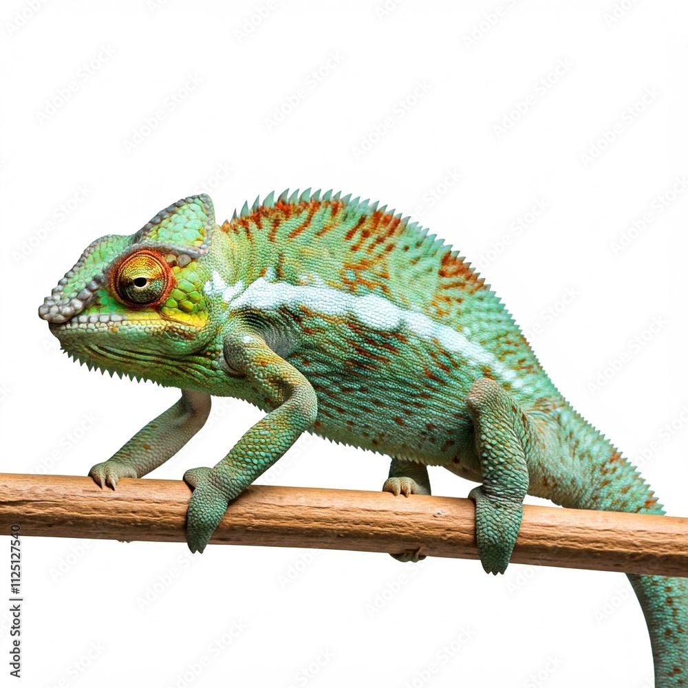 Obraz premium chameleon on a white background