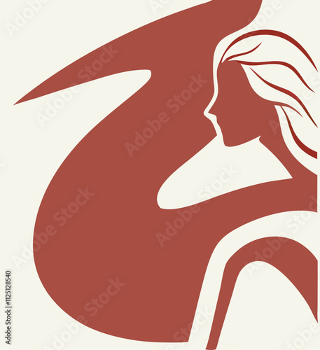 Create a unique atmosphere in your home with an abstract poster with a female silhouette.
