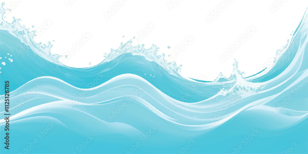 Transparent abstract soft blue and green abstract water color ocean wave texture background. Banner Graphic Resource as background for ocean wave and water wave abstract graphics
