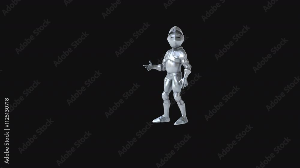 Fun 3D cartoon knight talking (with alpha channel) Fun 3D cartoon knight talking (with alpha channel)