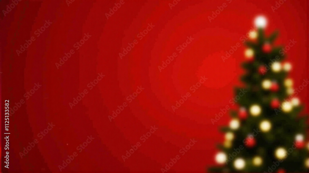 christmas tree on red background christmas tree on red background