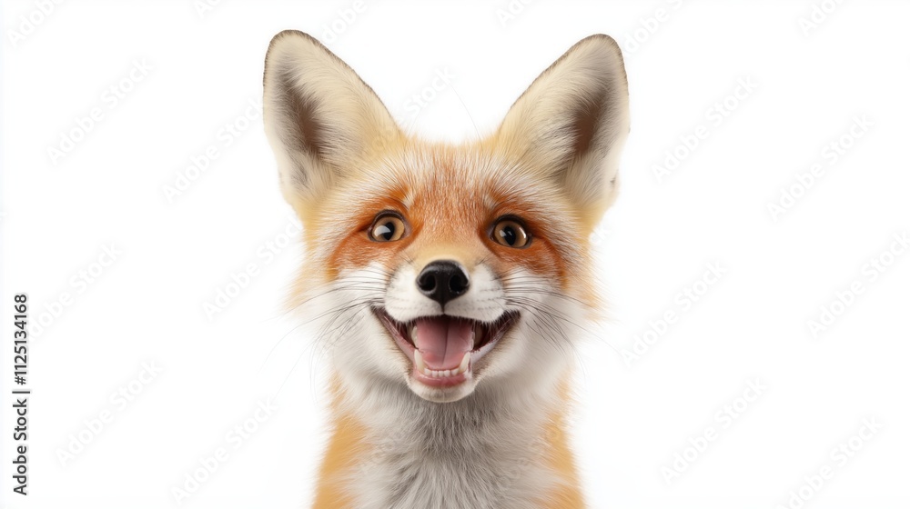 Joyful Fox Portrait Smiling Joyful Fox Portrait Smiling