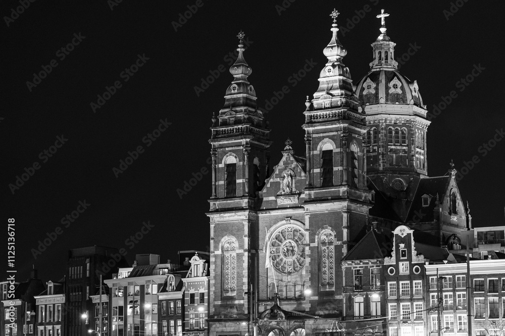 Fototapeta premium leuchtendes Amsterdam in den Niederlanden