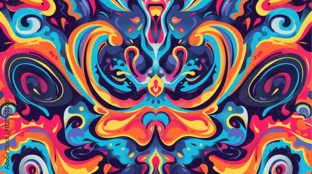 Abstract psychedelic pattern. Mesmerizing and hypnotic trippy background. Abstract psychedelic pattern. Mesmerizing and hypnotic trippy background.