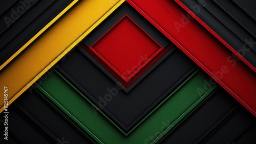 Abstract Geometric Chevrons in Vibrant Colors