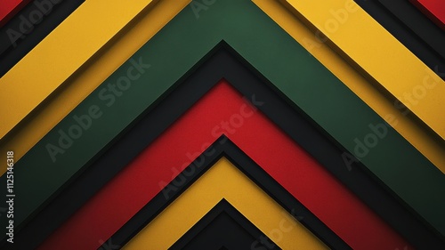 Abstract Geometric Chevrons in Vibrant Colors