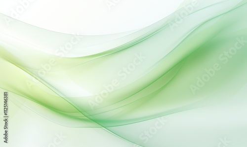 Wallpaper Mural 轻盈绿意曲线弯曲柔美流畅线条背景壁纸 Torontodigital.ca