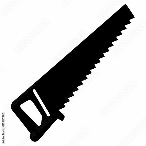 Hand Saw Silhouette Vector Design