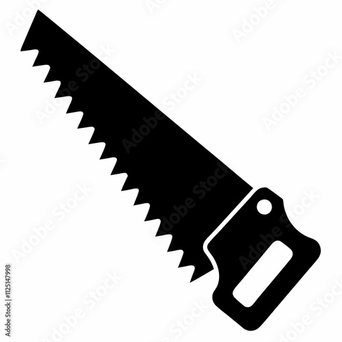 Hand Saw Silhouette Vector Design
