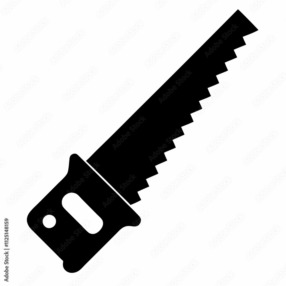 Hand Saw Silhouette Vector Design Hand Saw Silhouette Vector Design